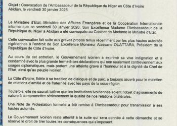 Tensions diplomatiques : Abidjan convoque son ambassadrice après des propos contre Ouattara