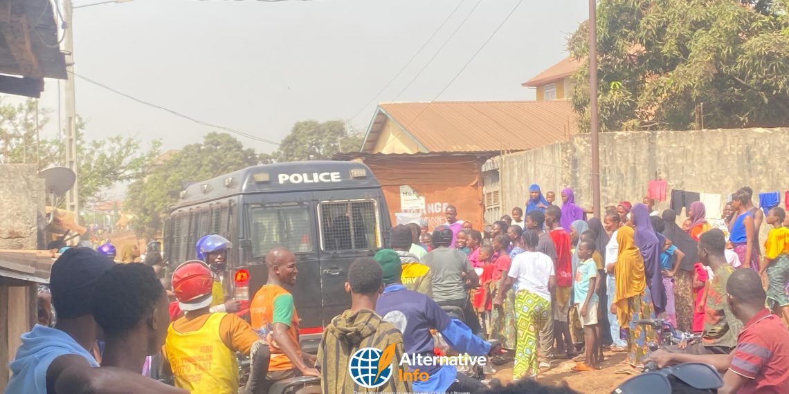 Conakry :Un chauffeur percute un taxi motard et prend la fuite